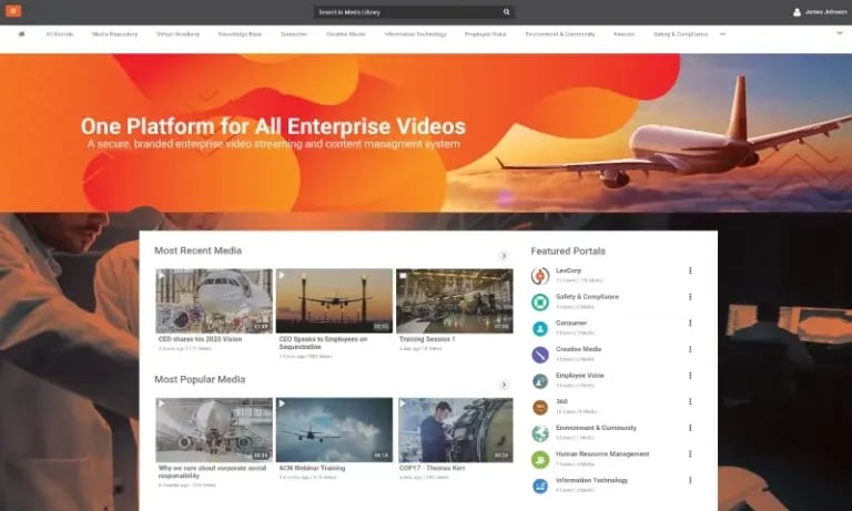 VIDIZMO EnterpriseTube Portal
