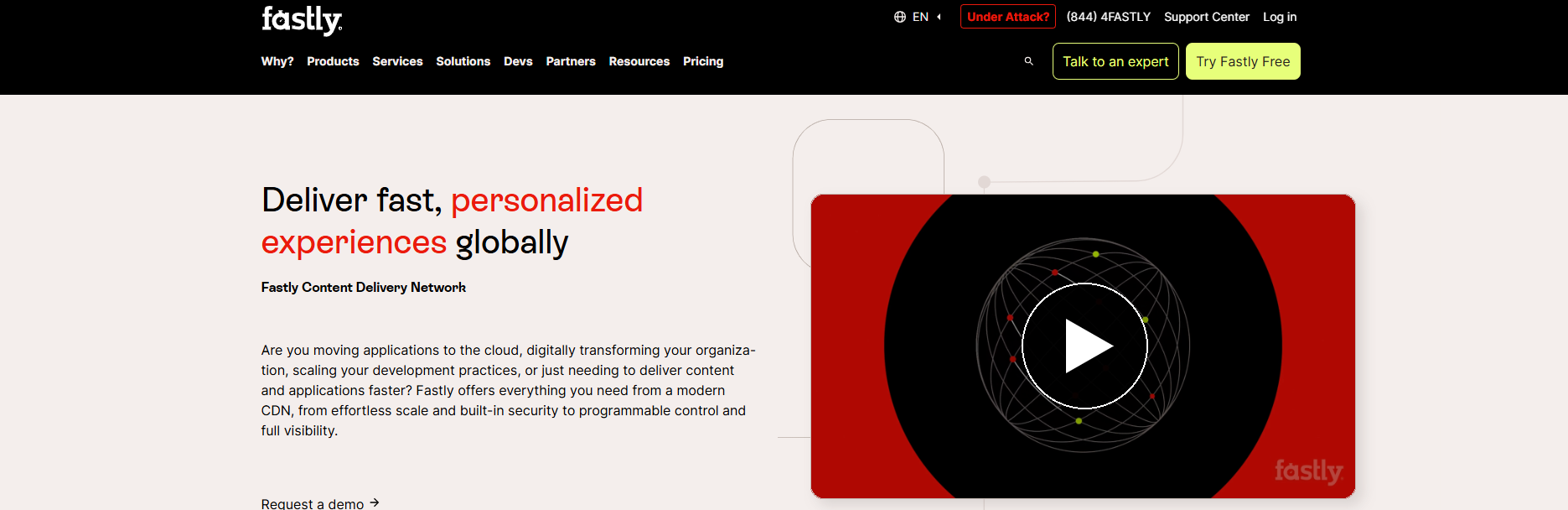 an image of fastly cdn website