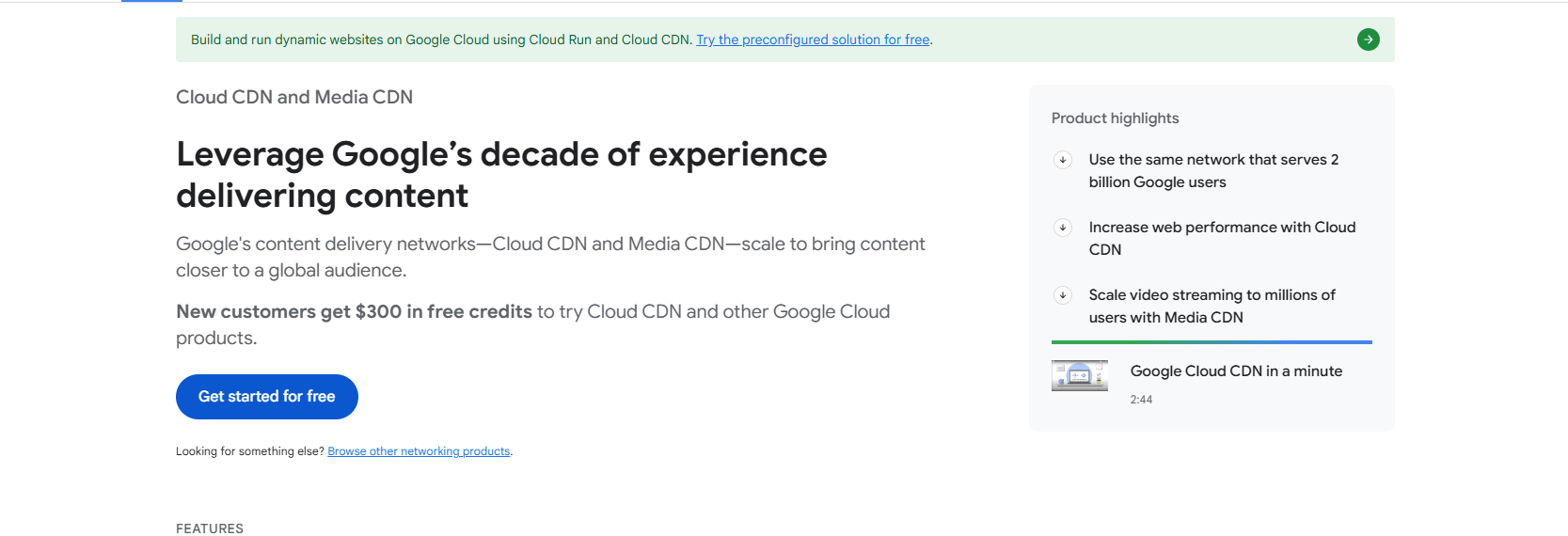 an image of google cdn website
