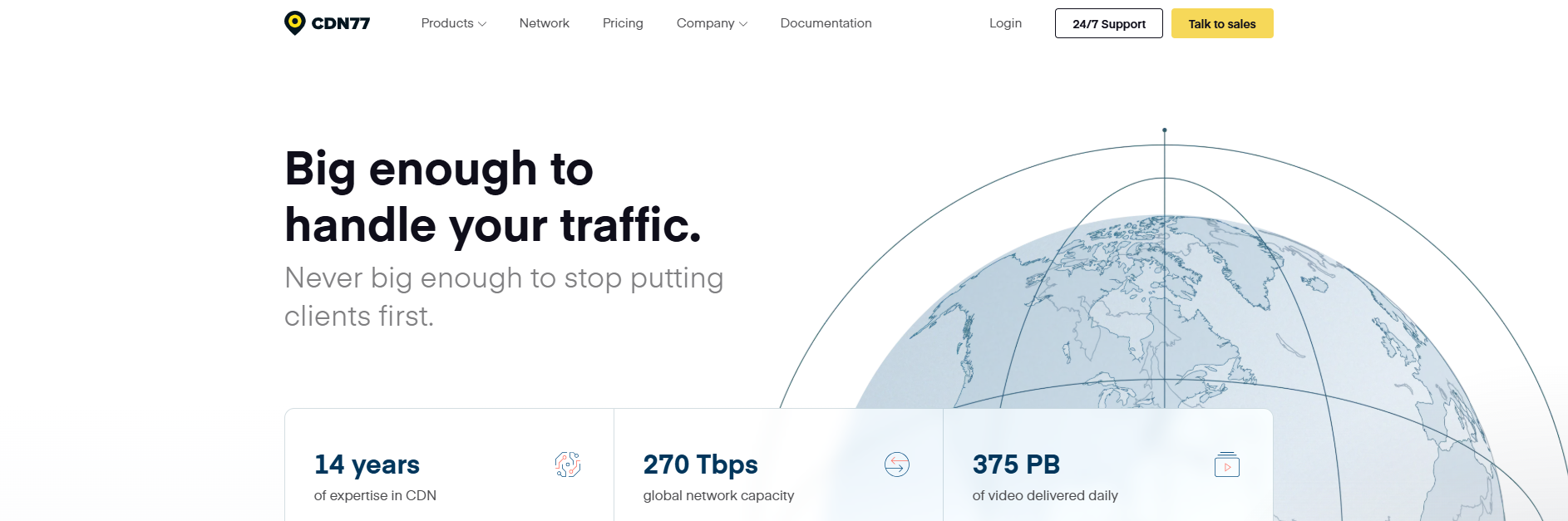 an image of cdn77 website