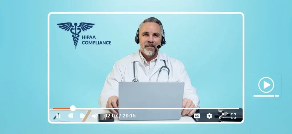 A doctor streaming video using a HIPAA compliant video platform