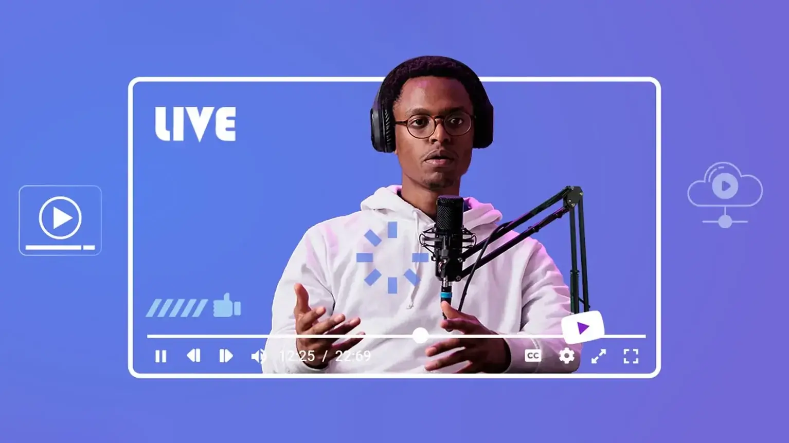 A person live streaming using CDN video streaming