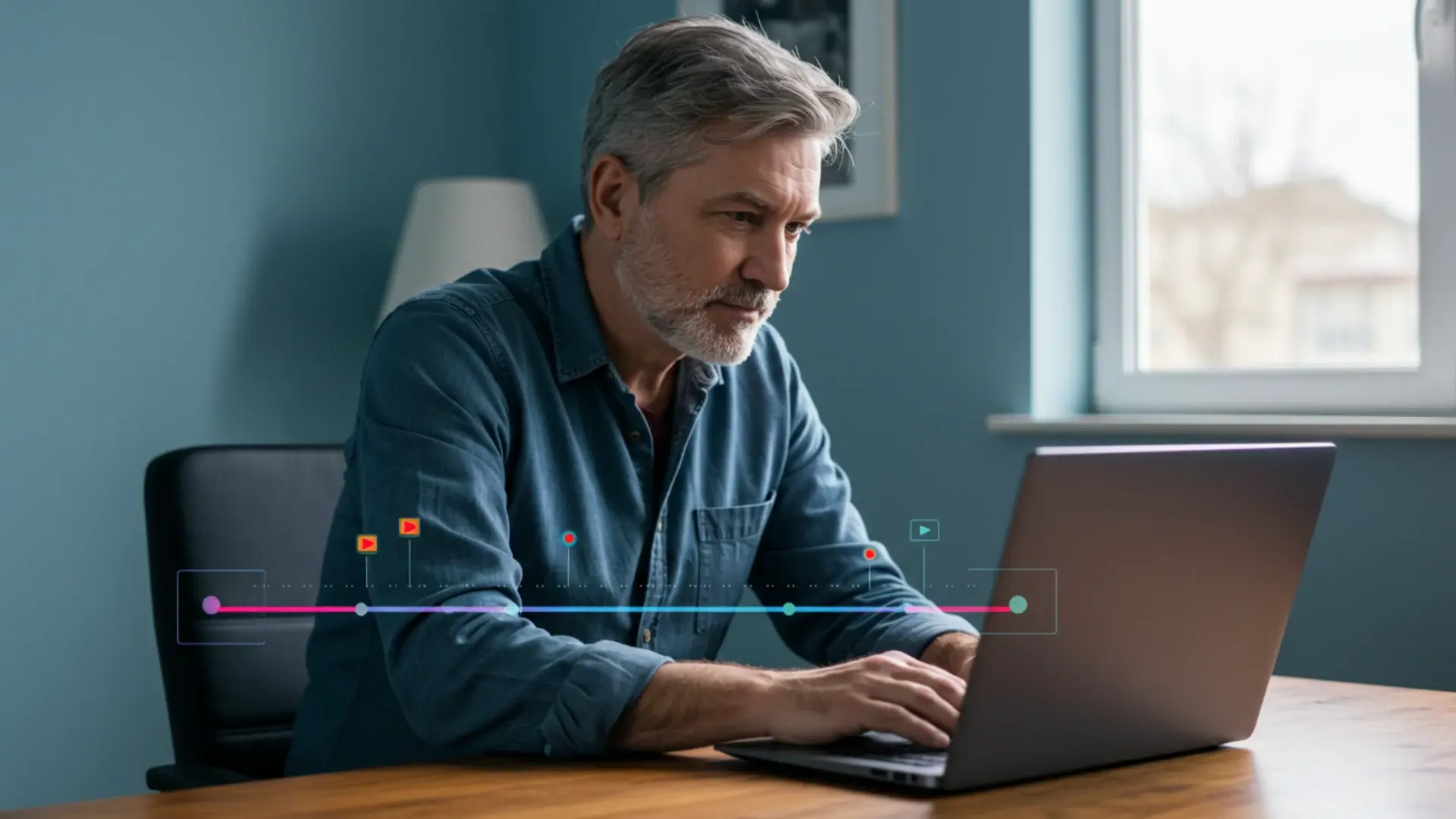 Person using laptop for Video activity detection