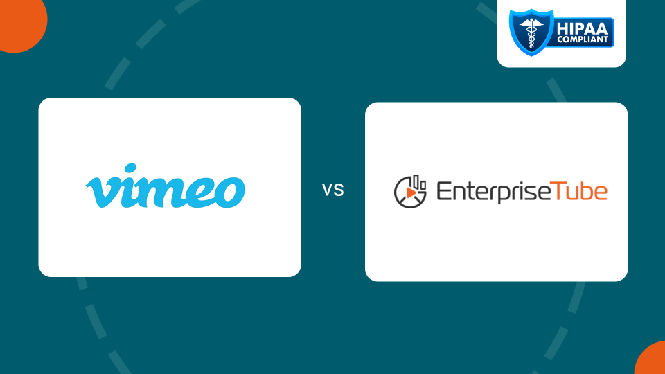 A poster showing Vimeo vs EnterpriseTube