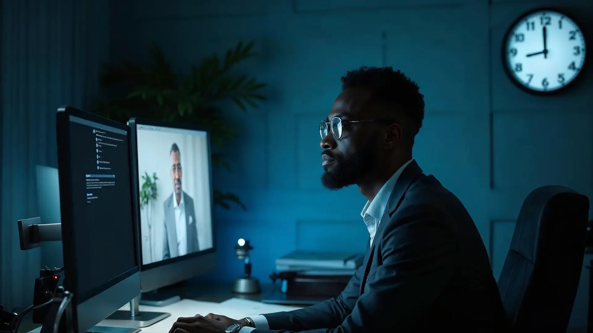 A legal professional working on a PC