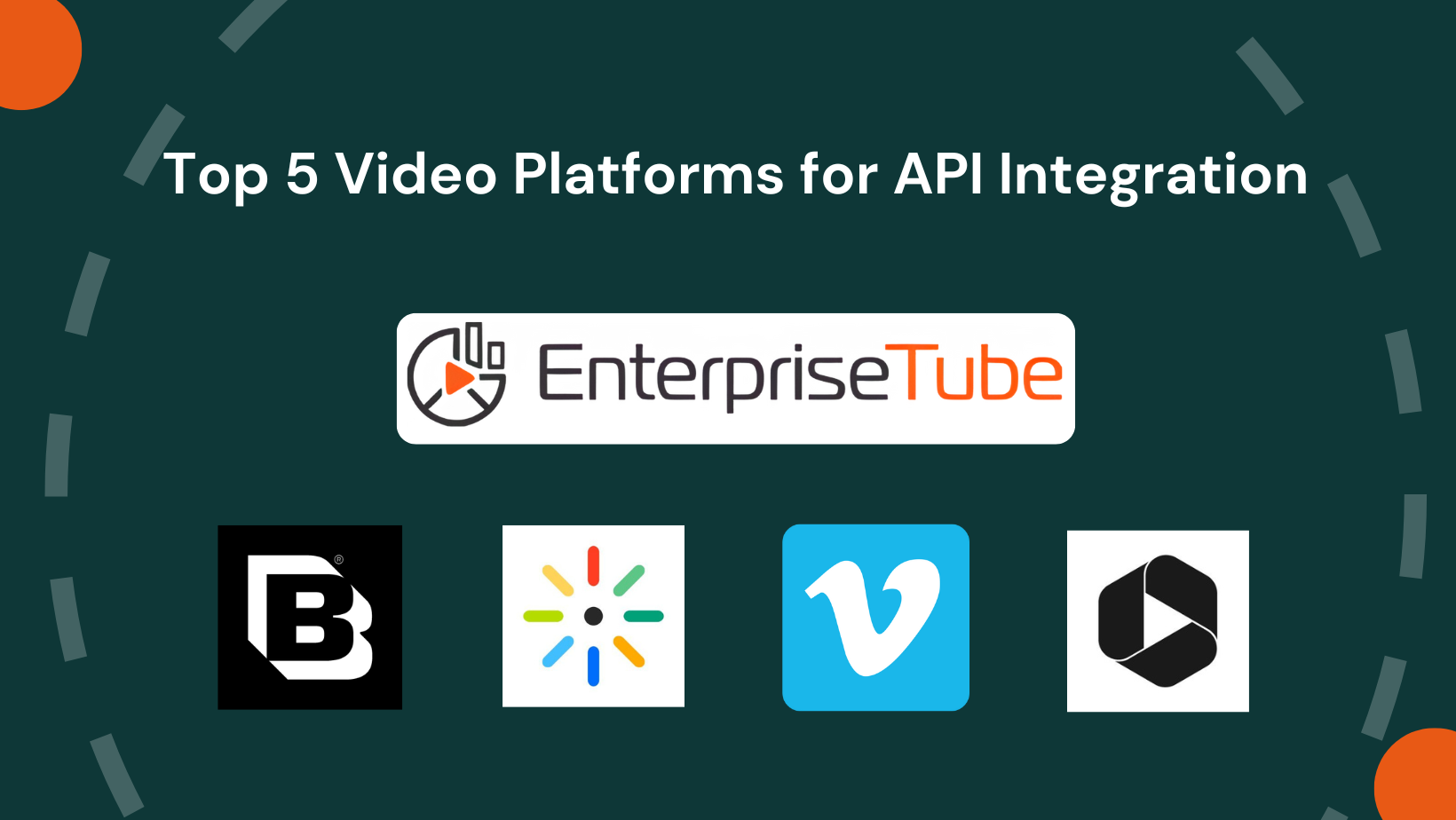 an image showing top 5 enterprise video platforms for api integration