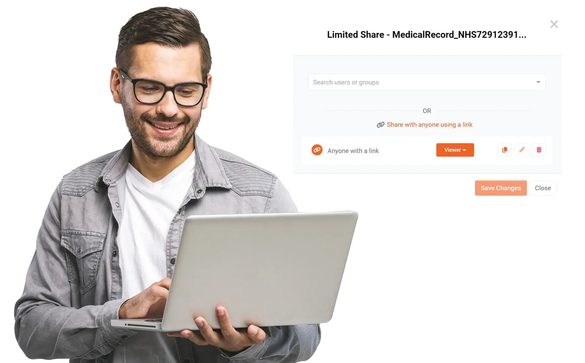 Share telehealth & virtual consultations safely