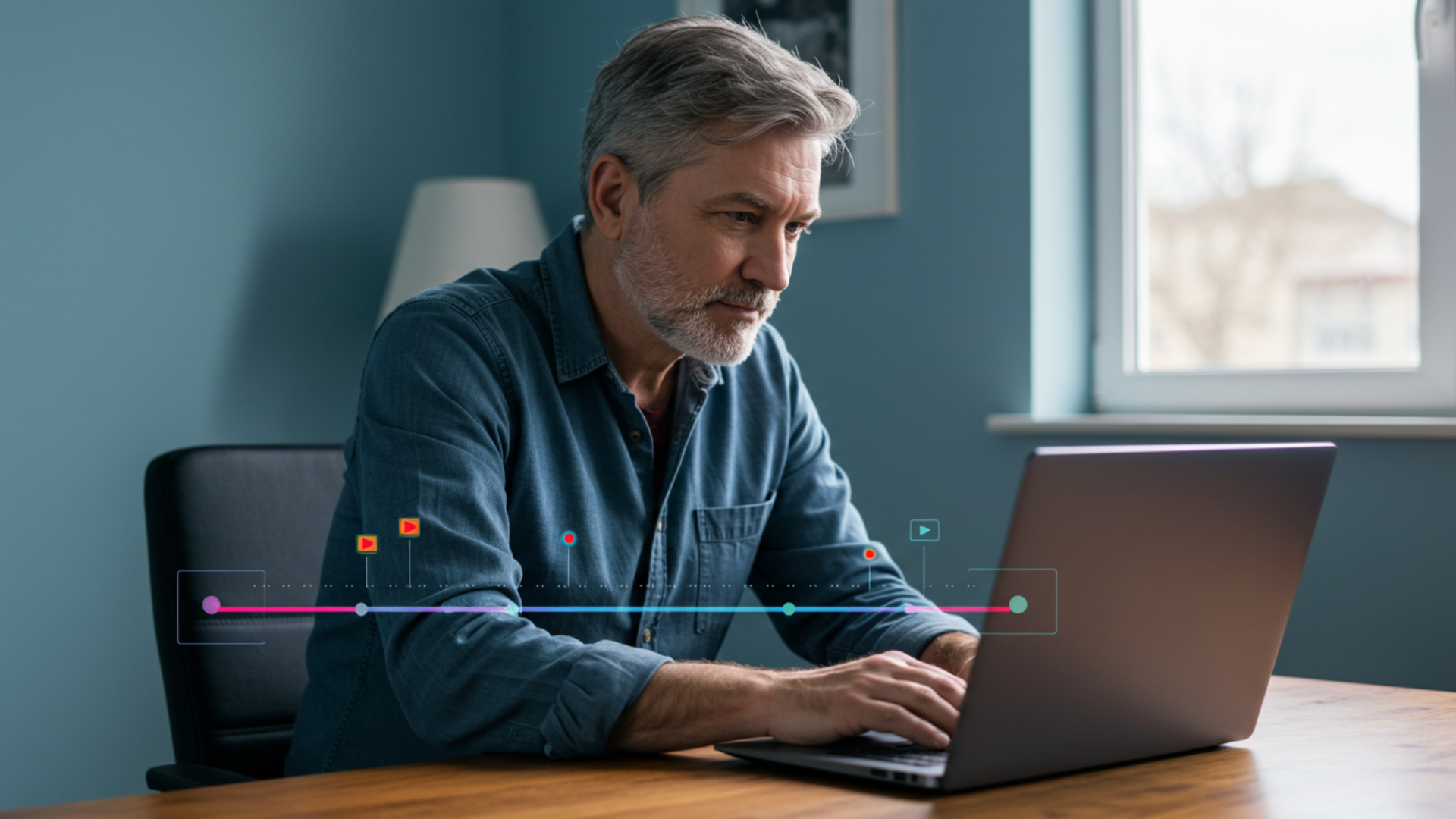 Person using laptop for Video activity detection