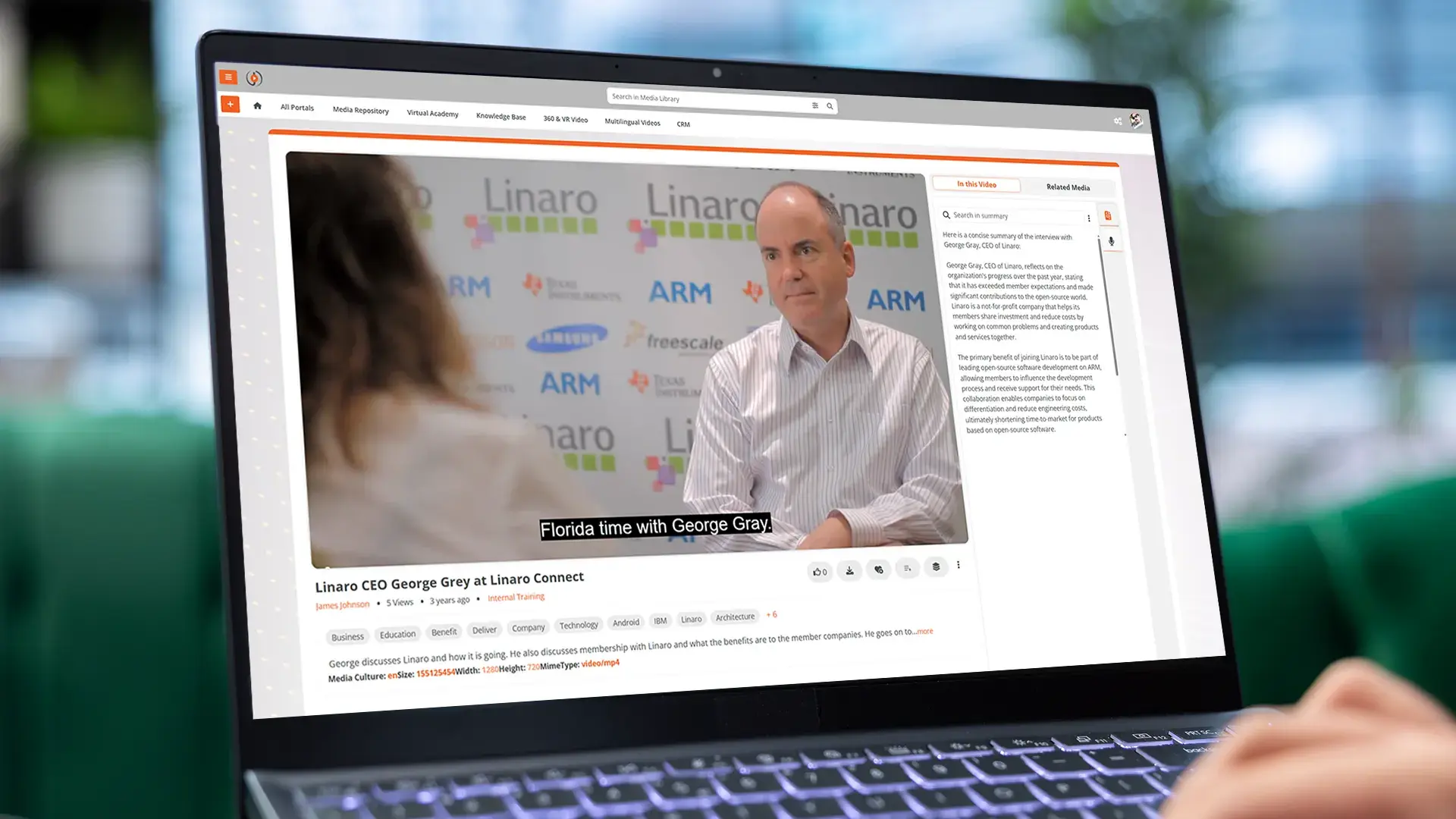 a person using video on demand platform