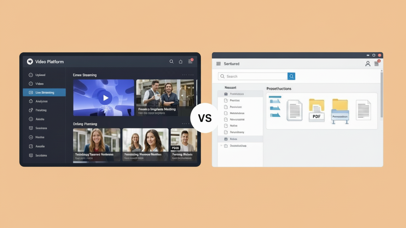 a comparison of enterprise video platforms and knowledge management platforms