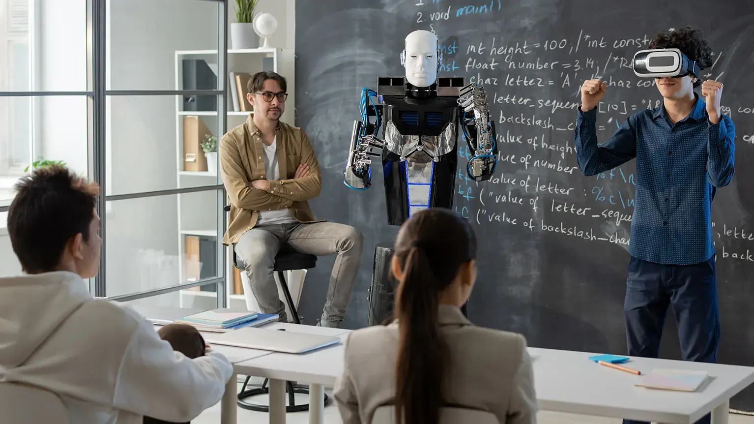 A panel discussion on AI in education at an XcitED event, featuring industry experts and innovators, highlighting advancements and insights in educational technology