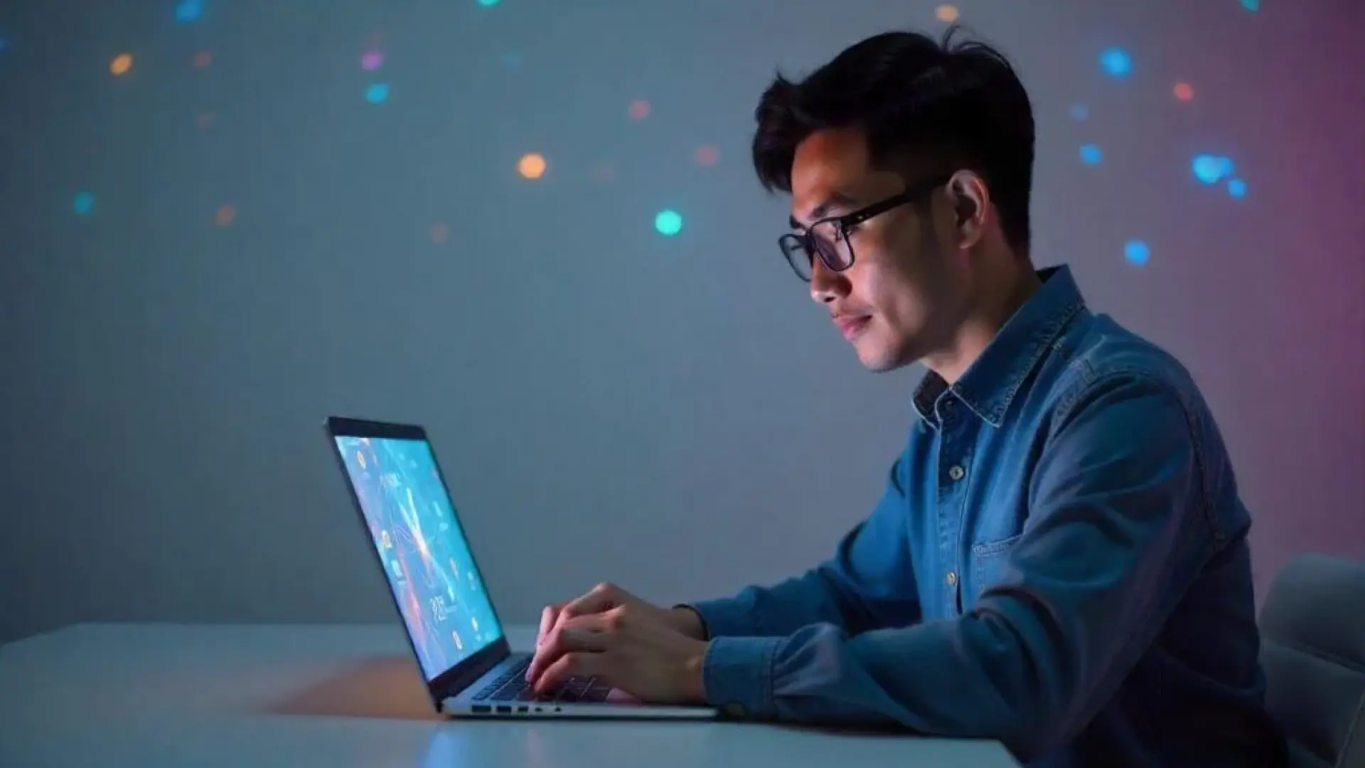 An employee using AI-powered Enterprise Video Platform