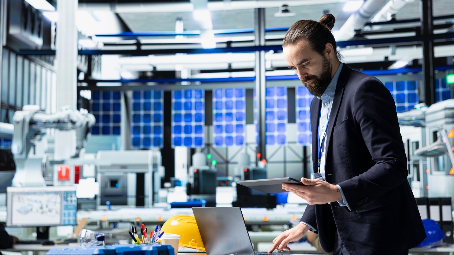 an energy firm employee using a knowledge management platform